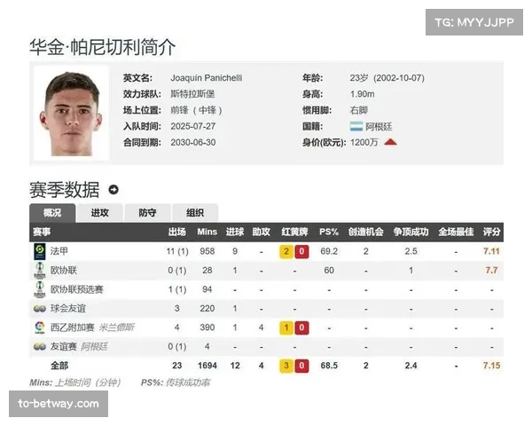 斯特拉斯堡前锋帕尼切利九球入账 射手榜位列次席